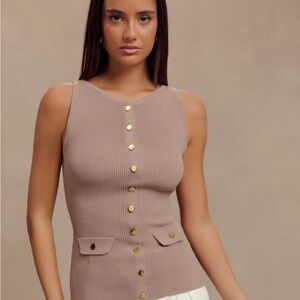 Meshki Sawyer Longline Top - Taupe - XS